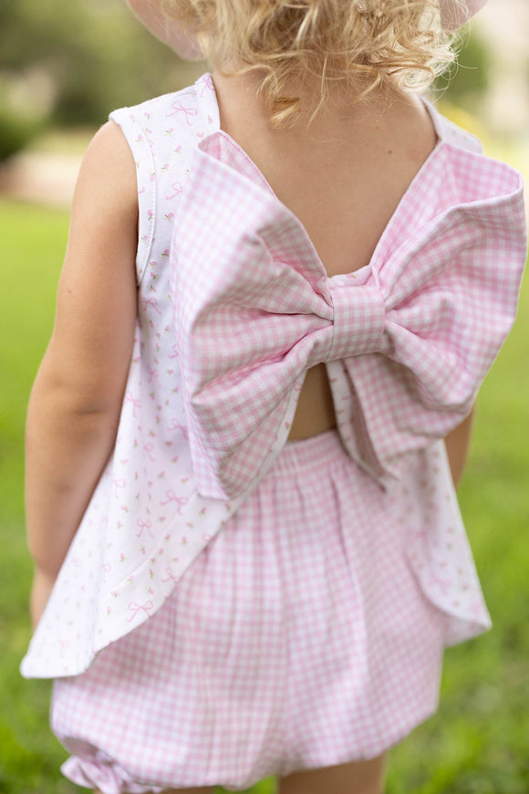 Rosebuds and Bows Knit Lottie Bloomer Set *PREORDER*